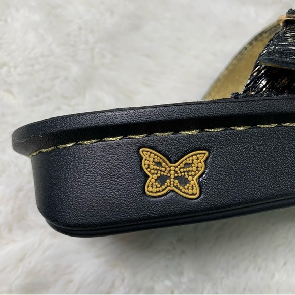 Alegria TUS-403 Women's Tuscany Leopard Print Mules Black Gold Size 8 - Picture 10 of 11